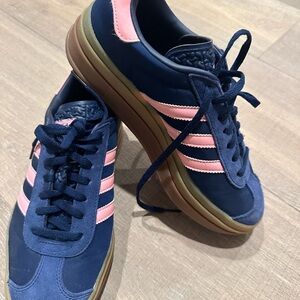 Adidas Navy and Pink Gazelle Bold
